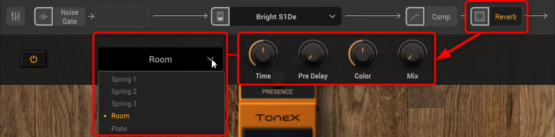 ファイル:Amplitube5 TONEX STOMP ReverbPara.png